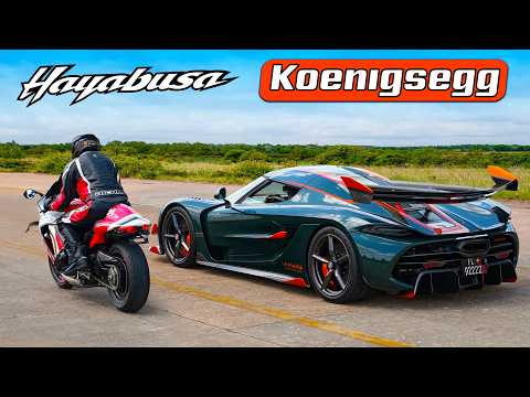 Видео: Koenigsegg Jesko против тюнингованного Hayabusa: DRAG RACE