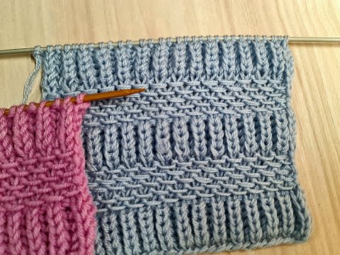 Видео: ДЛЯ МУЖСКОГО ШАРФА, СВИТЕРА, СОЧЕТАНИЕ  2 УЗОРОВ СПИЦАМИ.