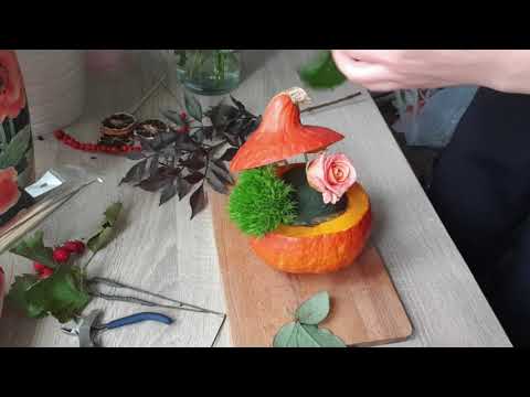 Видео: Осенний букет в тыкве