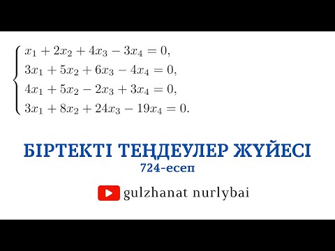 Видео: Проскуряков 724 | Біртекті сызықтық теңдеулер жүйесi