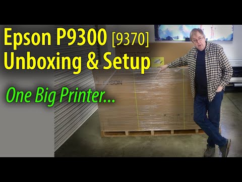 Видео: Распаковка и настройка 44-дюймового принтера Epson P9300 [P9370] — почему вам нужно 5 человек