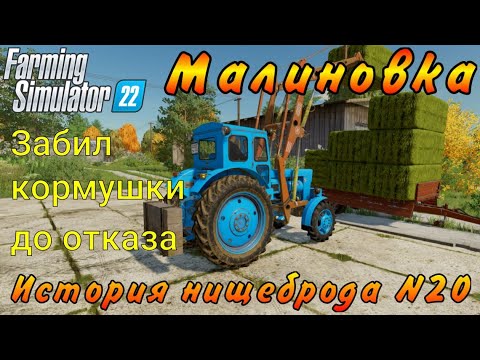 Видео: Farming Simulator 22. Малиновка. История нищеброда №20. Забил кормушки до отказа.