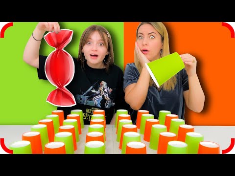 Видео: НАЙДИ ПАРУ ВКУСНЯШЕК ПОДРЯД ПОД СТАКАНЧИКАМИ Челлендж