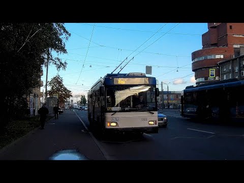 Видео: Троллейбус, маршрут №36 в парк ТролЗа-5275.03 "Оптима" б.1222 (27.09.2021) Санкт-Петербург