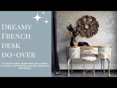 Видео: Секретный метод преображения французского стола с помощью сусального золота и декупажа