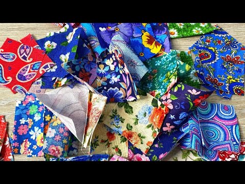 Видео: Один эффектный способ, как лучше использовать мелкие обрезки ткани DIY мастер класс