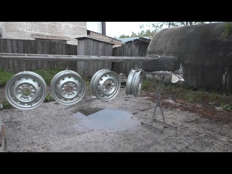 Видео: Покраска ржавых колес Нива полный кузовной ремонт ч.96