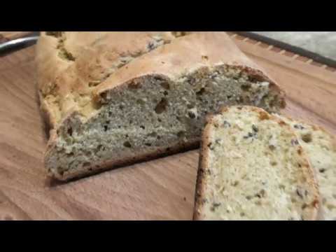 Видео: Бездрожжевой хлеб в духовке из овсяной муки.Вегетарианская еда.