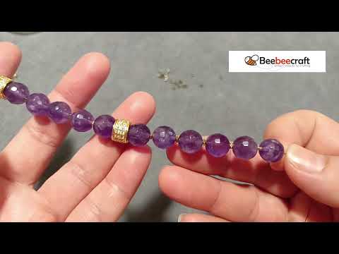 Видео: Аметистовый браслет и маленькие серьги. МК для Beebeecraft #браслет  #beebeecraft #мастеркласс