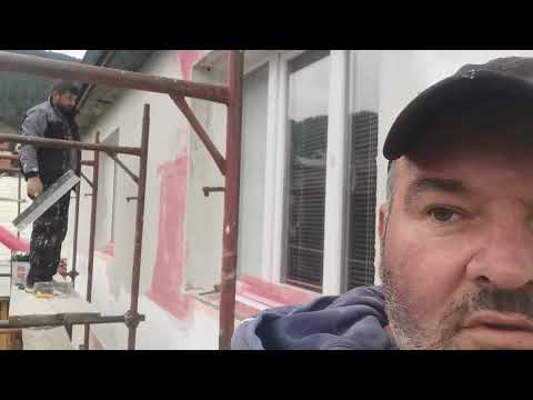 Видео: Фасадно замрежване-виж как става в реални условия!-как се шпкалова фасада върху изолация!!!:)