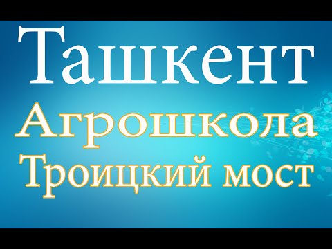 Видео: Ташкент.Прогулка в районе Агрошколы и Троицкого моста.