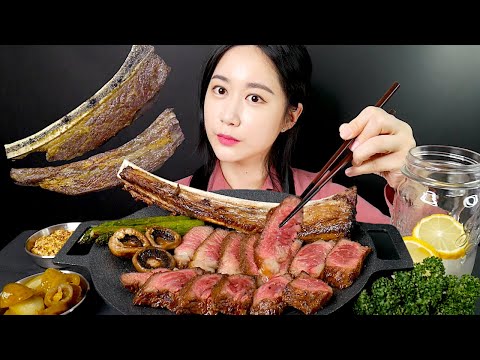 Видео: MUKBANG Большой Стейк Из Говяжьих Ребрышек🥩 COOKING & EATING MUKBANG | ASMR |