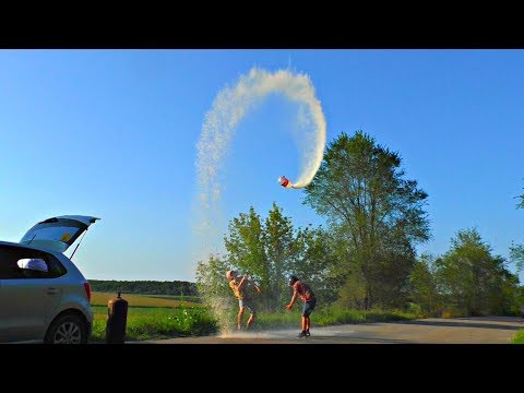 Видео: ✅Ракета из огромной 30-ти литровой Колы с Пропаном 😃 Запуск с газом пошел не по плану...