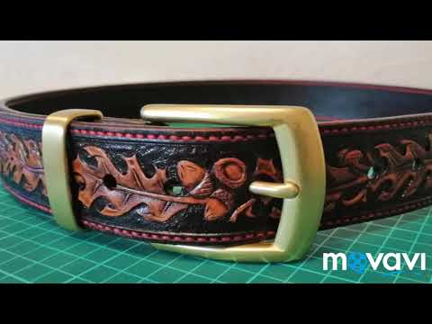 Видео: Кожаный ремень с тиснением 2.