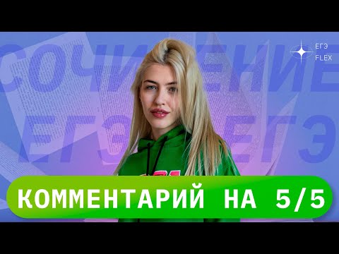 Видео: КОММЕНТАРИЙ НА 5/5 ?! | СОЧИНЕНИЕ ЕГЭ | Русский с Верой ЕГЭ FLEX