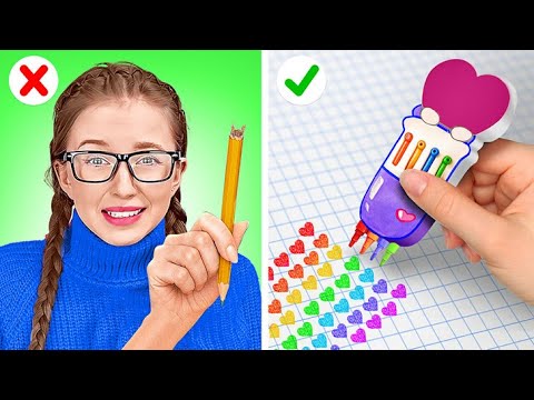 Видео: Ботан vs. Популярный! 🤓👑 Школьные лайфхаки от 1 до 5 звёзд! 😱 от 123 GO! Planet