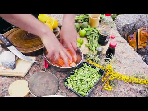 Видео: Копчёный ЛОСОСЬ на берегу реки! Приготовлено в ЛЕСУ!