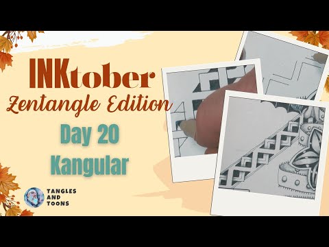 Видео: Как нарисовать узор «Кангуляр» в стиле зентангл | Inktober 2025, день 20
