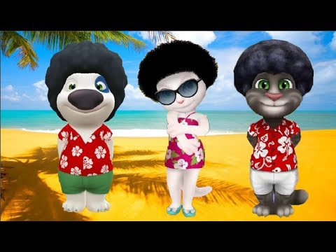 Видео: Мой Говорящий Том и Друзья Афро-Гавайская вечеринка