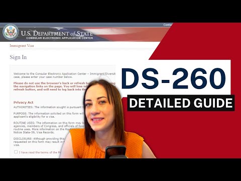 Видео: *НОВОЕ* РУКОВОДСТВО ПО ФОРМЕ DS-260 для подачи заявления на получение грин-карты для семейной имм...