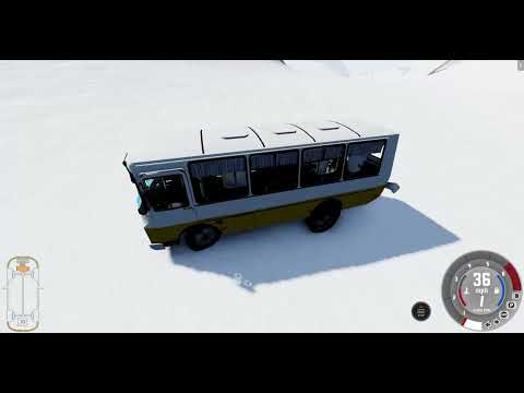 Видео: BeamNG drive. Спуск с горы на ПАЗике.