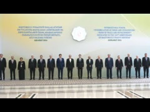 Видео: Президент Ашхабадта халықаралық форумға қатысуда