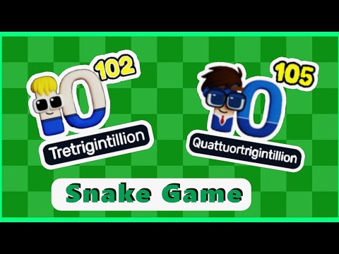 Видео: Змея Игра Анимация | БОЛЬШИЕ ЦИФРЫ | Тре-тригинтиллион в Кваттуор-тригинтиллион