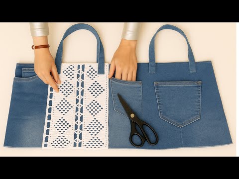 Видео: Что можно сделать из старых джинсов и кружева? Вы будете поражены результатом!