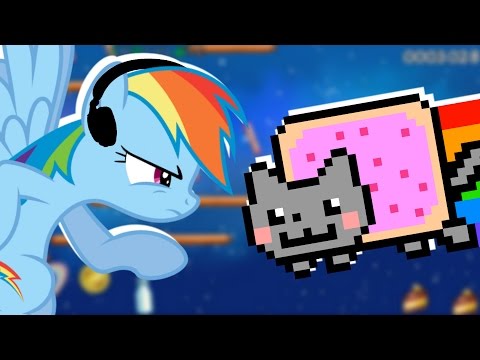Видео: Рэйнбоу Дэш играет в Nyan Cat: Lost in Space 🍉 | RainNO.