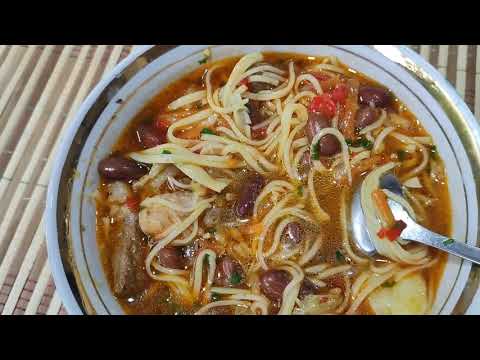 Видео: САМЫЙ ВКУСНЫЙ СУП, С ДОМАШНЕЙ ЛАПШОЙ И ФАСОЛЬЮ! #мука #суп#еда #вкусно #рецепт #фасоль#
