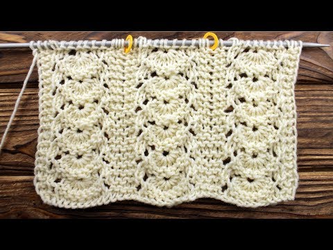 Видео: ВЕСЁЛЫЙ узор спицами ,,Улыбка,,.  Цветочные мотивы спицами