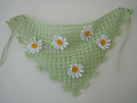 Видео: Косынка "РОМАШКА"  KERCHIEF Crochet