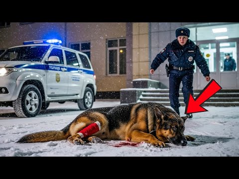 Видео: Полицейский нашёл раненую собаку K9, лежащую в снегу — его поступок заставил город плакать