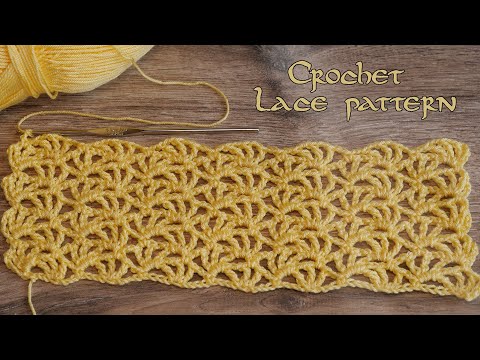 Видео: Кружевной узор крючком 🧸 Crochet Lace pattern