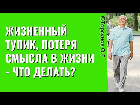 Видео: Жизненный тупик, потеря смысла в жизни - что делать? Торсунов лекции