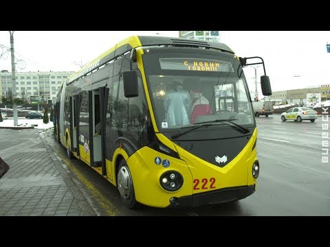 Видео: Уникальный троллейбус выехал на улицы Витебска (31.12.2019)