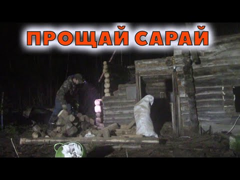 Видео: Снос сарая ИЗ БЕРЕЗЫ.