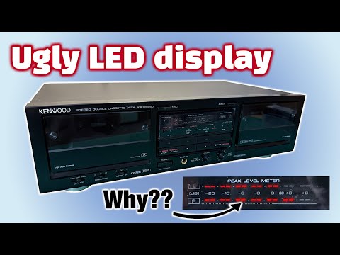 Видео: Двухкассетная дека Kenwood с уродливым индикатором уровня