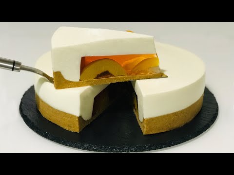 Видео: Желейный торт с персиками 💫