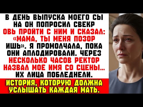 Видео: «Мама, ты меня позоришь!» сказал сын на выпускном. Я промолчала…но вскоре он заплакал у моих дверей