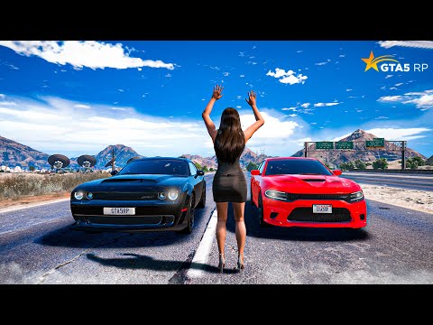 Видео: МЫ РЕШИЛИ УСТРОИТЬ НАСТОЯЩУЮ АМЕРИКАНСКУЮ ГОНКУ НА DODGE! GTA 5 RP BURTON