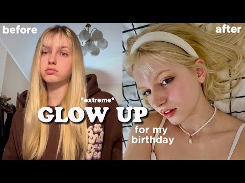 Видео: 💇🏼‍♀️🎀 *экстремальный* GLOW UP к моему Дню Рождения | новая прическа, ночевка у подруги, skincare