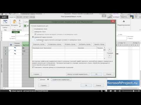 Видео: План/фактный анализ и графические индикаторы в MS Project