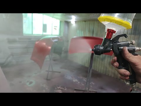 Видео: шлифовка грунта на сухую,и покраска