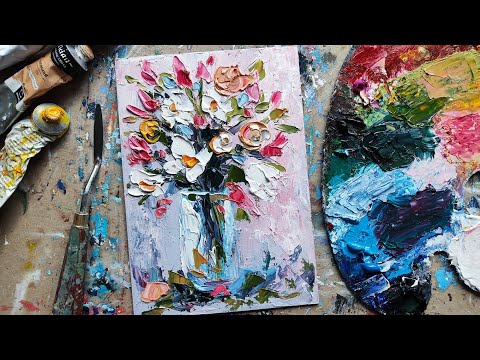 Видео: ЦВЕТЫ 🌸 просто для начинающих ИМПАСТО