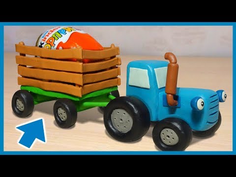 Видео: Лепим прицеп Синего Трактора из пластилина. Синий Трактор. Tractor in Plasticine.