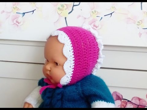 Видео: Чепчик крючком для новорожденного_Cap crochet for newborn #чепчиккрючком #вязаниекрючком