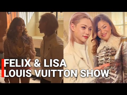 Видео: Stray Kids Феликс на показе мод LV и реакция Лизы, Зендаи и Аны де Армас на него, 2025