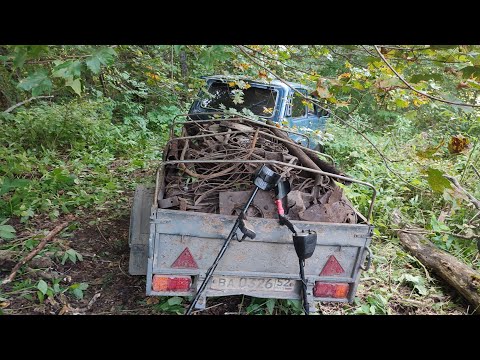 Видео: Нашли не битое место!!! Металла очень много,все не увезти!!!Прицеп забит под завязку!!!