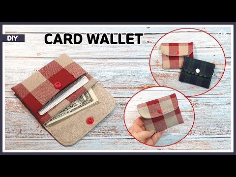 Видео: DIY Как легко сделать карточный кошелек / мини-кошелек / мастер-класс по шитью[Tendersmile Handmade]